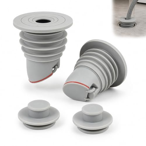 2PCS Tapones de Drenaje de Silicona,para Lavadora,Fregadero de Cocina,Baño,Tuberías de Alcantarillado,Sello HerméTico y Antiolor,Válvula Ajustable para Tuberías de 45-50 mm,Duradero y Fácil de Usar