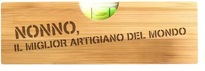 Casa Vivente 2 in 1 Apribottiglie e Livella a Bolla con Incisione Nonno Miglior Artigiano del Mondo, Attrezzo Versatile da Lavoro, Regali Artigianato