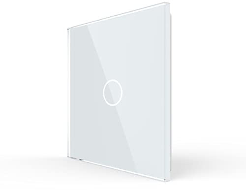 LIVOLO Interruttore della luce in vetro touch senza fili, interruttori, ecc. in bianco (solo telaio: VL-C7-C1-11)