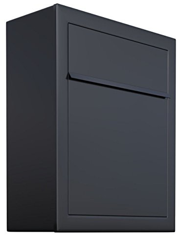 Briefkasten, Design Wandbriefkasten Base Schwarz - Bravios