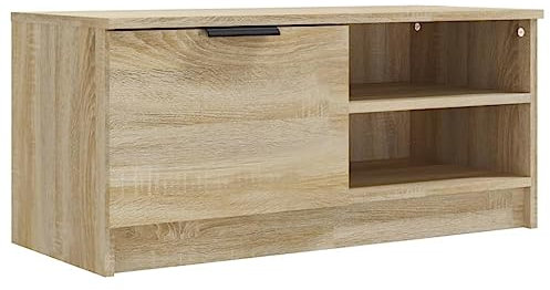 vidaXL TV Schrank Lowboard TV Möbel Tisch Board Sideboard Fernsehschrank Fernsehtisch HiFi-Schrank Sonoma-Eiche 80x35x36,5cm Holzwerkstoff