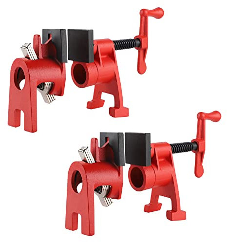 AMIGOB 2 morsetti a vite per tubi, morsetti per tubi da 3/4 pollici con funzione di protezione, morsetto a sgancio rapido, morsetti per tubi, morsetti per corpo e set di morsetti per legno per la
