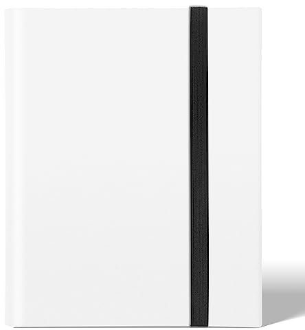 Raccoglitore Carte Maniche 432 Tasche,Album trasparente impermeabile per carte da gioco, regalo per collezionisti di carte (Bianca)