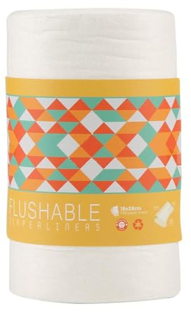 Forros Desechables de Fibra de Bambú para Pañales 100 unidades, Almohadillas Biodegradables para Pañales, Forros Absorbentes Súper Suaves para Pañales de Tela