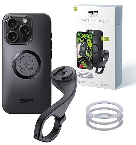 SP CONNECT Road Bike Bundle kompatibel mit iPhone 15 Pro |SPC+| Handyhalter für Road Bike| Fahrrad Handy Halterung Gadget