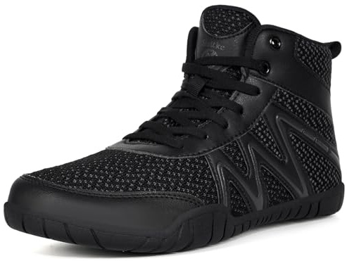 Sisttke Mens Wrestling Shoes Fighting Sports Lightweight Boxing Shoes for Adults Black/11Wide