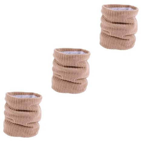 CALLARON 3stücke Winter -schal Für Damen Und Herren Gefütterter Strickschal Mit Fleece-innenfutter Winddicht Vielseitig Einsetzbar Einfarbig Khaki