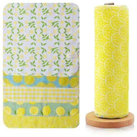 BreodyEco Reusable Paper Towels 25 Pack Jumbo Large Paperless Paper Towels | Reusable Cotton Cloth Napkins Alternative Washable Roll, Absorbent Sustainable Kitchen Dish Cloth