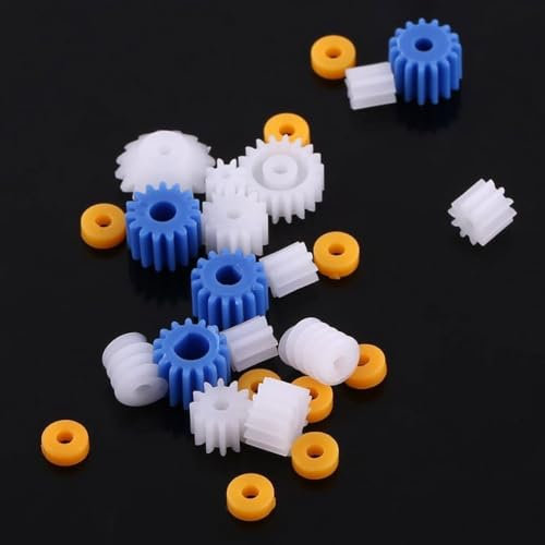 LEEQ 26 Pezzi Ingranaggi in Plastica Mandrino Ingranaggio a Vite Senza Fine Mini Gear per Aeromobili Modello di Auto Robot Fai da Te Gear Kit 2mm/2.3mm/3mm/3.17mm/4mm