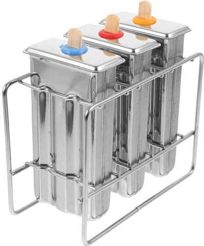 HOLIDYOYO 1ensemble Moule à Glaces Acier Inoxydable Kit De Fabrication De Sucettes Glacées Créez Vos Faits Maison Compact Et Pratique Pour Réfrigérateur