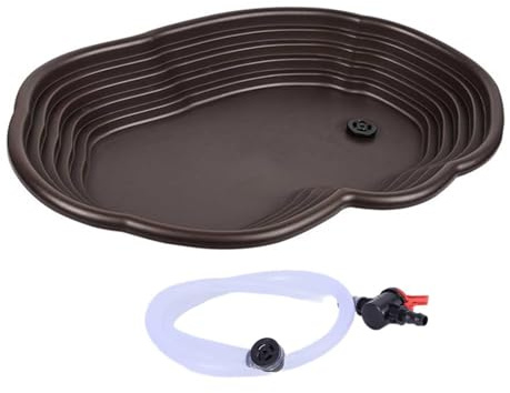 Milageto Piatto per l'alimentazione dei rettili Ciotola per l'acqua per l'alimentazione dei rettili Ciotola per l'acqua per tartarughe Piscina per rettili per, scarico del tubo