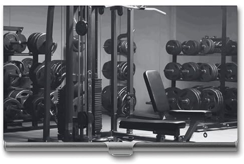 VFKLT Visitenkartenetui für Fitnessgeräte, schlank, tragbar, Metall, Visitenkartenetui, Visitenkarten-Organizer, Kreditkartenetui, Multi-Kartenetui für Männer und Frauen, Reisen, Büro, silber,