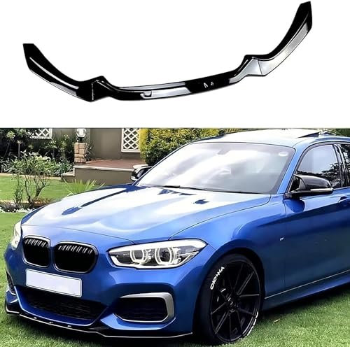 zjxmnb Auto Frontspoiler Lippe für BMW 1 Series F20 F21 M-Pack 118i 120i 2015-2019, Frontstoßstange Lippe Protector Splitter Diffusor Chin Spoiler Body Kit Zubehör,Glossy-Black