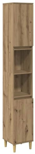 vidaXL Badrumsskåp ek 30x30x190 cm konstruerat trä