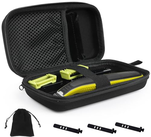 YPLonon Tasche für Philliips O Blade Eva Hartschale für Philips Elektrorasierer Serien 3000/5000/7000/9000 Wasserdicht Tasche Schutzhülle für Rasierer mit Kabelbinder für Reisen
