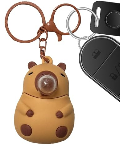 Capybara Taschenanhänger - Paar Tasche Zubehör Schlüsselanhänger mit Blase | Silikon Squeeze Fidget Toy | Cartoon Hände Trainieren Fidget Toys | Dehnspielzeug für