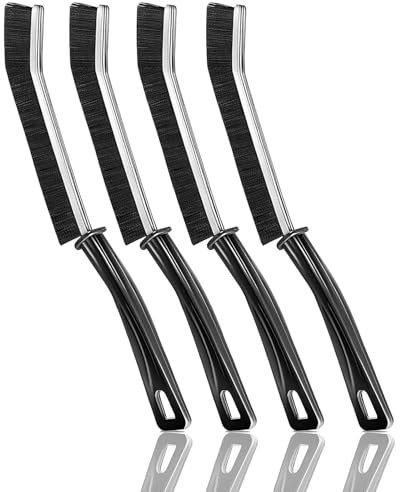 Redreo 4 Stück Fugenbürste, Hartborsten Eckenreinigungsbürste, Fugen Reinigungsbürste für Tiefenreinigung von Fensterrillen,Badezimmern,Küchenspülen und Fliesenfugen