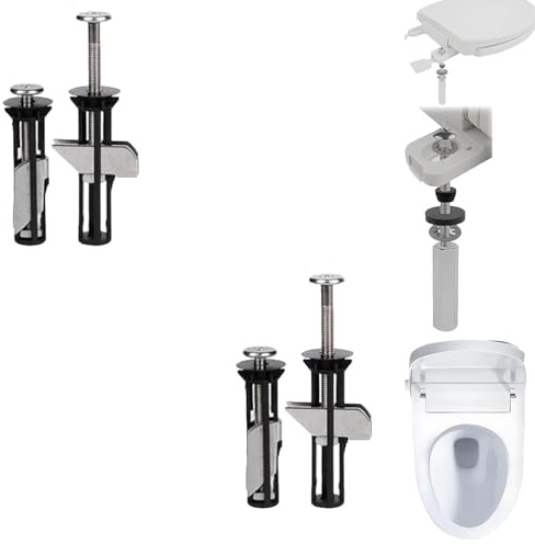 Heavy Duty Toilet Seat Fastener Bolt Kit, Universal Toilet Seat Bolts Replacement Kit, Toilet Cover Maintenance Accessories, Toilet Seat Bolt Kit for Easy Installation (2PC)