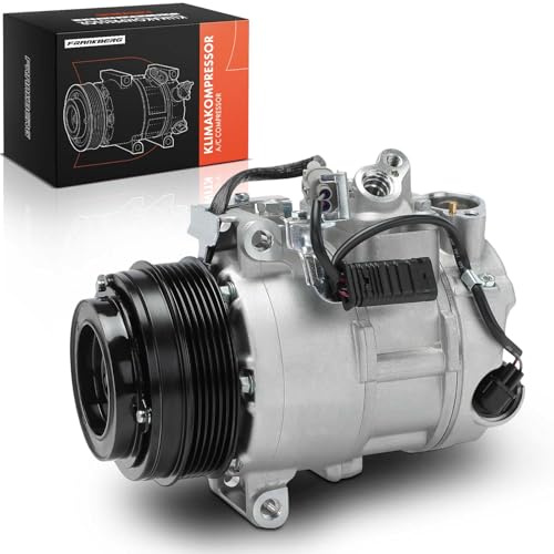 Frankberg Klimaanlagen Kompressor mit Kupplung Benzin 0032308511 | Kompatibel mit SLK R172, E-Klasse W212, C-Klasse Coupe C204, E-Klasse T-Model S212, E-Klasse Cabriolet A207, C-Klasse W204