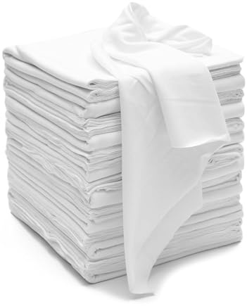 Generisch Fusselfreie Lappen, 100% Baumwolle, für die Reinigung von Lappen, Baumwolltuch, weiche T-Shirts, fusselfreies Tuch für Gusseisen, Holzflecken, Staublappen, 40x40 cm, 20Stück