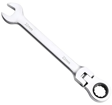 Foyscr Combination Ratchet Spanner, CRV Forged 22mm Wrench | Industrial Dual Purpose Design, Anti Slip Anti Bend Hand Tool