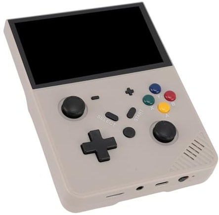 Sonew Retro-Handspielkonsole, 4,3-Zoll-IPS-Bildschirm, Tragbarer Player mit über 20.000 Spielen und 128 GB Speicherkarte in Transparent (128GB)