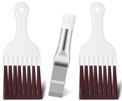 Brosse de Nettoyage pour Climatisation, 3 Pièces Peigne à Ailettes pour Climatiseur, Peigne Nettoyage Condenseur pour Accessoires Radiateur Évaporateur Outils de Réparation