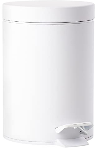 Zone Denmark Solo Mülleimer fürs Bad, Kosmetikeimer, Abfalleimer fürs Badezimmer, Durchm. 17 cm, Höhe 25 cm, Fassungsvermögen 3 Liter, weiß