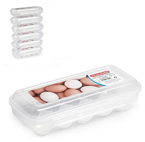 Huevera de Plástico con Tapa