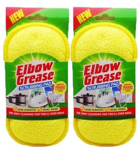 Elbow Grease No Scratch Dual Sided Abrasive Polyester Scrubbing Cleaning Pad (2 Pads)