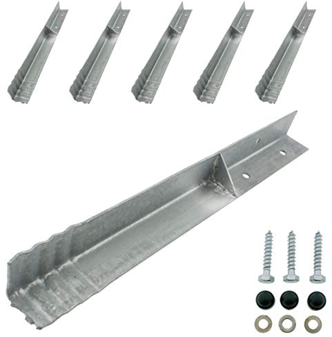 HOQ 6 x Sicherheits-Winkelanker 45x45x500mm Bodenanker Schaukelanker Spielturm Erdanker für Spieltürme, Schaukeln, etc.