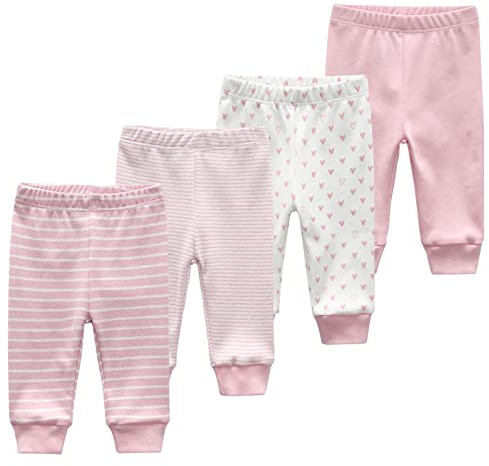 TONE Body pour bébé à manches courtes et pantalon pour nouveau-né garçons et filles 0-3 m/3-6 m/6-9 m/9-12 m en coton - Rose - M