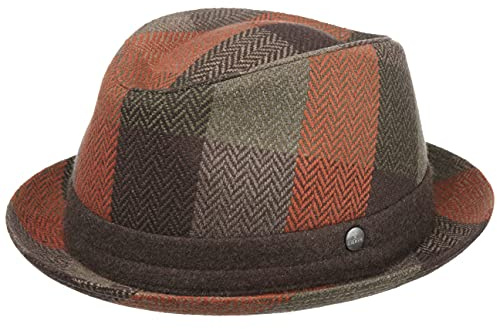 LIERYS Centico Pork Pie Hut Made in Italy Herren Herbst Winter rost S (54-55 cm)