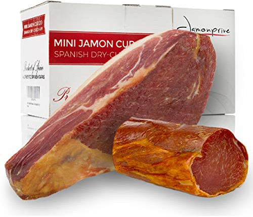 Serrano Skinka Rimmad Urbenat (Mini-version) 1 Kg + Naturlig Duroc Fläskkarré 300 gr - Jamon Serrano - Spanska Ham Jamonprive