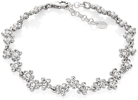 Verstellbare Damen Armband Aus Sterlingsilber 925 Mit Blumenmuster