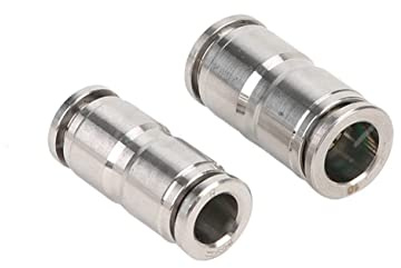 Raccord de tuyau pneumatique en acier inoxydable IQS - 10 mm - Raccord d'air comprimé droit - 10 mm - 1.4301 (304) - Jusqu'à 40 bar - 120 °C