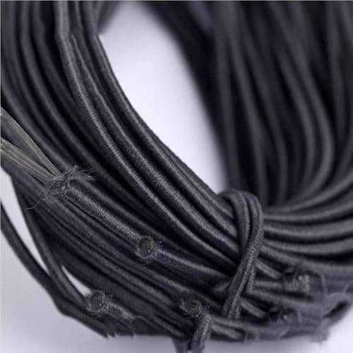 Banda elástica redonda de 2mm, cuerda elástica de Color, cuerda de goma, accesorios redondos para el cabello, banda de goma, cuerda elástica con cuentas, ropa de costura-13,2mm,5M
