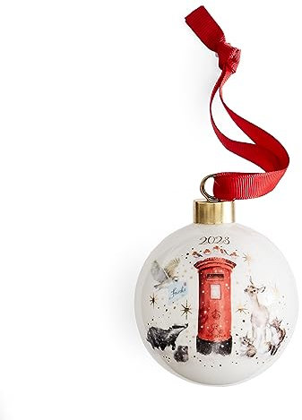 Royal Worcester Wrendale Designs Weihnachtskugel aus Keramik, Limitierte Auflage 2023