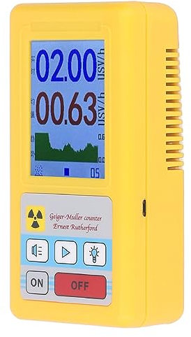 Miokycl BR 6 Geigerzähler, Nuklearstrahlungsdetektor, Geigerzähler, Nuklearstrahlungsdetektor, Dosimeter Zuhause, Outdoor, Industrie, Labors (Gelb)