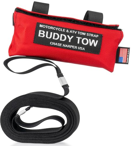 Chase Harper USA 9150 - Buddy Tow - Tough Military spec Nylon Webbing (5,500 lb. Test) 12' x 1.5 - Red