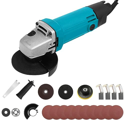 1 set di smerigliatrice angolare elettrica da 850 W, 12.000 giri/min, diametro 100 mm, velocità di rotazione: funzionamento con una sola mano, potente coltello elettrico per la levigatrice domestica