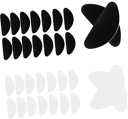 HAPINARY 16paare Nasenpads Für Brillen Selbstklebend Rutschfest Schwarze Und Transparente Pads Für Sonnenbrillen Und Lesebrillen Sorgt Für Mehr Komfort Und Stabilität