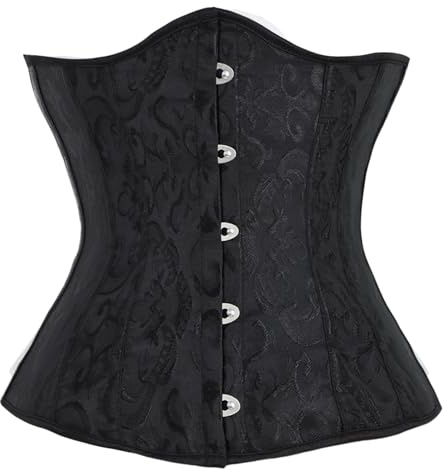 OPLERT Corsetto in raso con lacci sottoseno da donna, corsetto sottoseno, modellante, bustino