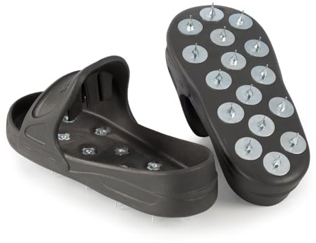 Karl Dahm® Nagelschuhe Gr. 42-44, 1 Paar Nägel montiert und austauschbar I Perfekt für Estricharbeiten, Fliesenlegen oder andere Bauarbeiten auf verschiedenen Untergründen - 12170