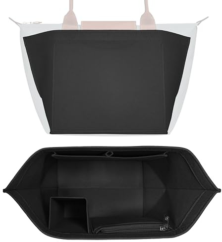 HomeGadget Taschenorganizer für Longchamp Tasche Größe M - Le Pliage Organizer für Damen Handtasche Shopper - Tascheneinsatz in Schwarz