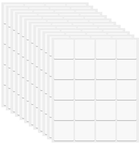 QUARKZMAN 80 piezas puntos adhesivos de cinta removibles 25 x 25 x 0.8 mm | de doble cara, puntos adhesivos de dos caras Nano, puntos adhesivos cuadrados transparentes, sin rastro