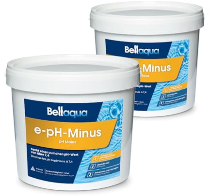 Bellaqua pH Minus Granulat Pool und Whirlpool 2 x 6 kg - pH Senker Granulat - Vorratspackung für die ganze Saison - Senkt einen zu hohen pH-Wert schnell und präzise