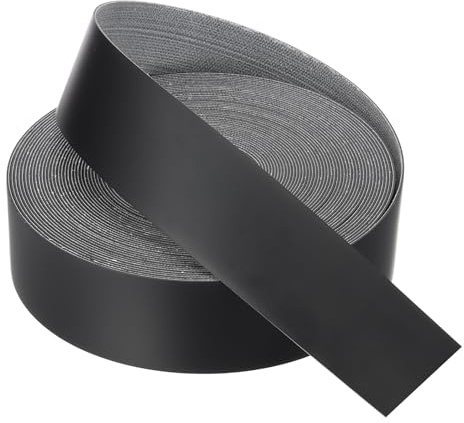 sourcing map Cinta de borde negro de 50 pies x 1-3/4 pulgadas, cinta de chapa prepegada flexible de madera contrachapada con adhesivo termofusible para restauración de muebles