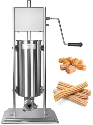 machine à churros - 4 formes de churros, machine de remplissage manuelle de churros, machine à churros manuelle, appareil à churros pour les restaurants et les boulangeries,7L