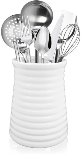 AKONE Porta utensili da cucina in ceramica, 11 x 14 cm, per utensili da cucina